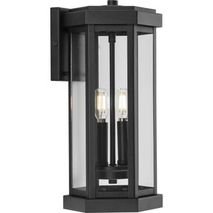 Ramsey Collection Textured Black Modern Farmhouse Outdoor Medium Wall Lantern (P560338-031)
