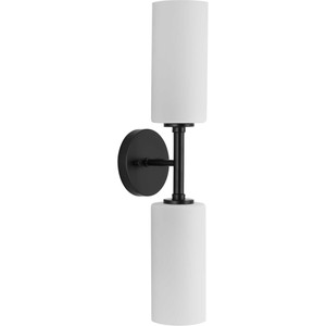 Cofield Collection Two-Light Matte Black Transitional Wall Bracket (P710116-31M)
