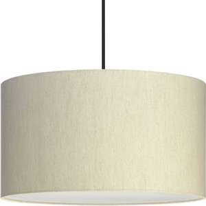 Markor Collection Three-Light Ecru Linen Shade Transitional Pendant (P500387-194)