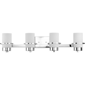 Reiss Collection Four-Light Modern Farmhouse Polished Chrome Vanity Light (P300416-015)