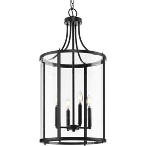 Gilliam Collection Four-Light Matte Black New Traditional Hall & Foyer (P500391-31M) Gilliam Collection Four-Light Matte Black New Traditional Hall & Foyer (P500391-31M)