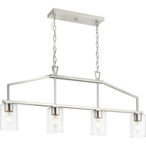 Goodwin Collection Four-Light Brushed Nickel Modern Farmhouse Island Light (P400317-009) Goodwin Collection Four-Light Brushed Nickel Modern Farmhouse Island Light (P400317-009)