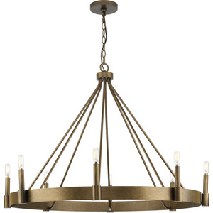 Breckenridge Collection Eight-Light Aged Bronze Rustic Farmhouse Chandelier (P400319-196) Breckenridge Collection Eight-Light Aged Bronze Rustic Farmhouse Chandelier (P400319-196)