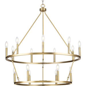 Gilliam Collection Nine-Light Vintage Brass New Traditional Chandelier (P400315-163)