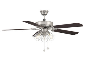 52" 3-Light Ceiling Fan in Brushed Nickel (M2022BNRV)
