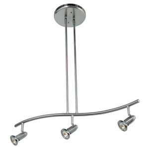 Cobra Br Steel 3 Light Adjustable LED Pendant or Semi-Flush (52205LEDDLP-BS) Cobra Br Steel 3 Light Adjustable LED Pendant or Semi-Flush (52205LEDDLP-BS)