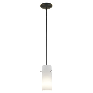 Cylinder Oil Rubbed Bronze LED Pendant (28030-3C-ORB/OPL)