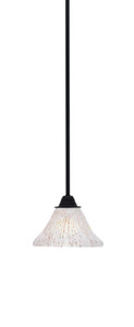 Paramount 1 Light Mini Pendant In Matte Black Finish With 7" Frosted Crystal Glass (3401-MB-751)