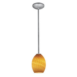 Brandy FireBird Brushed Steel LED Pendant (28023-3R-BS/AMBFB) Brandy FireBird Brushed Steel LED Pendant (28023-3R-BS/AMBFB)