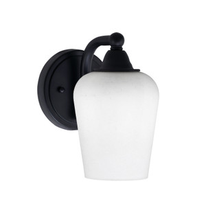 Paramount 1 Light Wall Sconce In Matte Black Finish With 5" White Muslin Glass (3421-MB-211)
