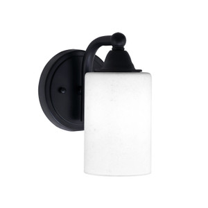 Paramount 1 Light Wall Sconce In Matte Black Finish With 4" White Muslin Glass  (3421-MB-310)