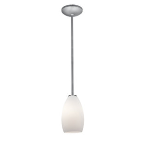 Champagne Brushed Steel Pendant (28012-1R-BS/OPL)