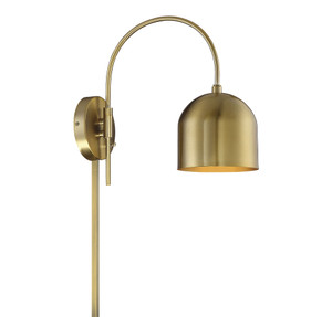 1-Light Adjustable Wall Sconce in Natural Brass (M90045NB)