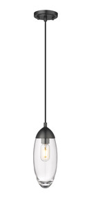 Arden 1 Light Pendant in Matte Black (651P-MB)