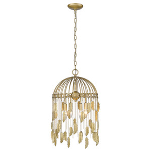 Aleta 4 Light Pendant in Vintage Fired Gold (1773-4P VFG)