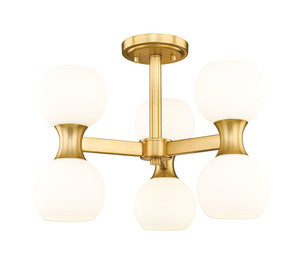 Artemis 6 Light Semi Flush in Modern Gold (494-6SF-MGLD) Artemis 6 Light Semi Flush in Modern Gold (494-6SF-MGLD)