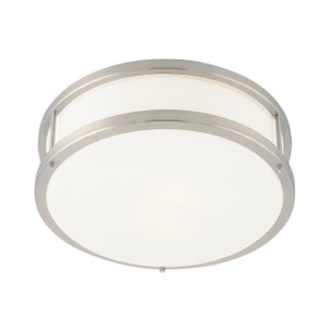 Conga Brushed Steel LED Flush Mount (50079LEDD-BS/OPL)