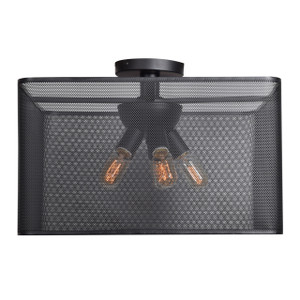 Epic Black 5 Light Semi-Flush (50921LEDDLP-BL)
