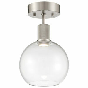 Port Nine Burgundy Brushed Steel Burgundy LED Semi-Flush (63148LEDD-BS/CLR) Port Nine Burgundy Brushed Steel Burgundy LED Semi-Flush (63148LEDD-BS/CLR)