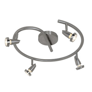 Mirage Brushed Steel 4 Light Adjustable LED Track (52222LEDDLP-BS) Mirage Brushed Steel 4 Light Adjustable LED Track (52222LEDDLP-BS)