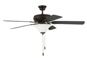 Decorator's Choice 52" 5-Blade 2 Light Ceiling Fan in Espresso w/ Walnut/Espresso Blades; Light Kit Included (optional) (DCF52ESP5C1W)