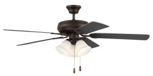 Decorator's Choice 52" 5-Blade 3 Light Ceiling Fan in Espresso w/ Walnut/Espresso Blades; Integrated Light Kit (DCF52ESP5C3W) Decorator's Choice 52" 5-Blade 3 Light Ceiling Fan in Espresso w/ Walnut/Espresso Blades; Integrated Light Kit (DCF52ESP5C3W)