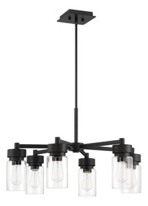 Bennet 6 Light Outdoor Chandelier in Midnight (57126-MN)