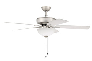 Pro Plus 211 52" Indoor Fan in Brushed Nickel w/ White Blades (P211BN5-52W)