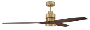 Sonnet 60" Indoor WiFi Fan in Satin Brass w/ Walnut Blades (SONWF60SB3-WALP)