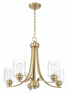 Bolden 5 Light Chandelier in Satin Brass (50525-SB) Bolden 5 Light Chandelier in Satin Brass (50525-SB)