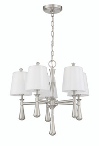 Palmer 5 Light Mini Chandelier in Brushed Polished Nickel (57425-BNK)