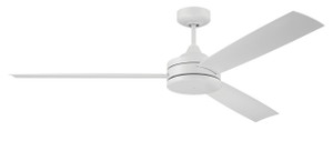 Inspo 62" 3-Blade Indoor/Outdoor (Wet) Ceiling Fan in White w/ White Blades; Not Light Kit Adaptable (INS62W3)