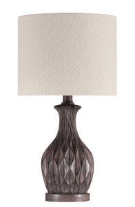1 Light Resin Base Table Lamp in Carved Painted Brown (2 Pack) (86265) 1 Light Resin Base Table Lamp in Carved Painted Brown (2 Pack) (86265)