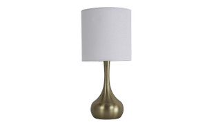 1 Light Metal Base Table Lamp in Satin Brass (86259)