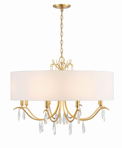 Rollins 8 Light Antique Gold Chandelier (ROL-18808-GA) Rollins 8 Light Antique Gold Chandelier (ROL-18808-GA)