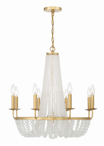 Bella 8 Light Antique Gold Chandelier (BLA-10668-GA) Bella 8 Light Antique Gold Chandelier (BLA-10668-GA)