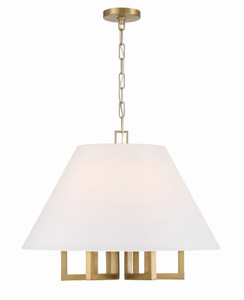 Libby Langdon for Crystorama Westwood 6 Light Vibrant Gold Chandelier (2256-VG)