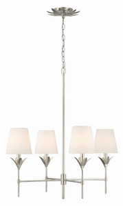 Broche 4 Light Antique Silver Chandelier (534-SA) Broche 4 Light Antique Silver Chandelier (534-SA)