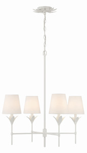 Broche 4 Light Matte White Chandelier (534-MT) Broche 4 Light Matte White Chandelier (534-MT)