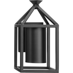 Stallworth Collection One-Light Matte Black Contemporary Outdoor Medium Wall Lantern (P560333-31M)