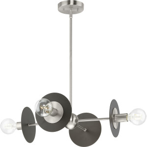 Trimble Collection Four-Light Brushed Nickel Chandelier (P400337-009) Trimble Collection Four-Light Brushed Nickel Chandelier (P400337-009)