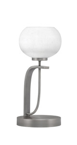 Cavella Accent Lamp In Graphite Finish With 7" White Muslin Glass (39-GP-212)