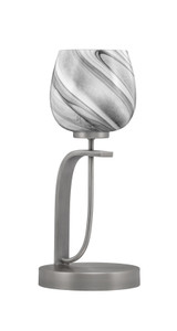 Cavella Accent Lamp In Graphite Finish With 6" Onyx Swirl Glass (39-GP-4819) Cavella Accent Lamp In Graphite Finish With 6" Onyx Swirl Glass (39-GP-4819)