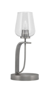 Cavella Accent Lamp In Graphite Finish With 5" Clear Bubble Glass (39-GP-210)