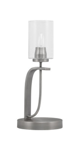 Cavella Accent Lamp In Graphite Finish With 4" Clear Bubble Glass (39-GP-300)