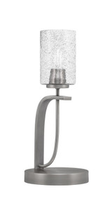 Cavella Accent Lamp In Graphite Finish With 4" Smoke Bubble Glass (39-GP-3002)