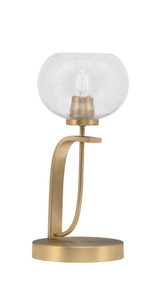 Cavella Accent Lamp In New Age Brass Finish With 7" Clear Bubble Glass (39-NAB-202)