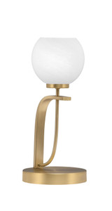 Cavella Accent Lamp In New Age Brass Finish With 5.75" White Marble Glass (39-NAB-4101)