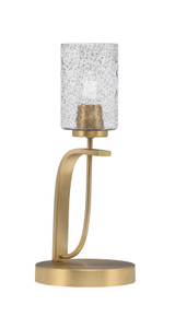 Cavella Accent Lamp In New Age Brass Finish With 4" Smoke Bubble Glass (39-NAB-3002)