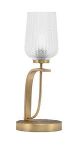 Cavella Accent Lamp In New Age Brass Finish With 5" Clear Textured Glass (39-NAB-4250)